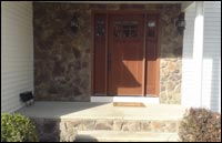 Decorative Stone Siding and Front Door in New Providence, NJ