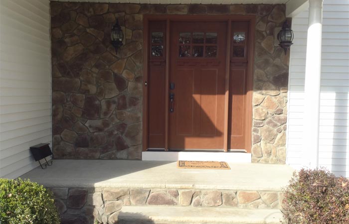 Decorative stone siding front door in New Providence, NJ, NJ
