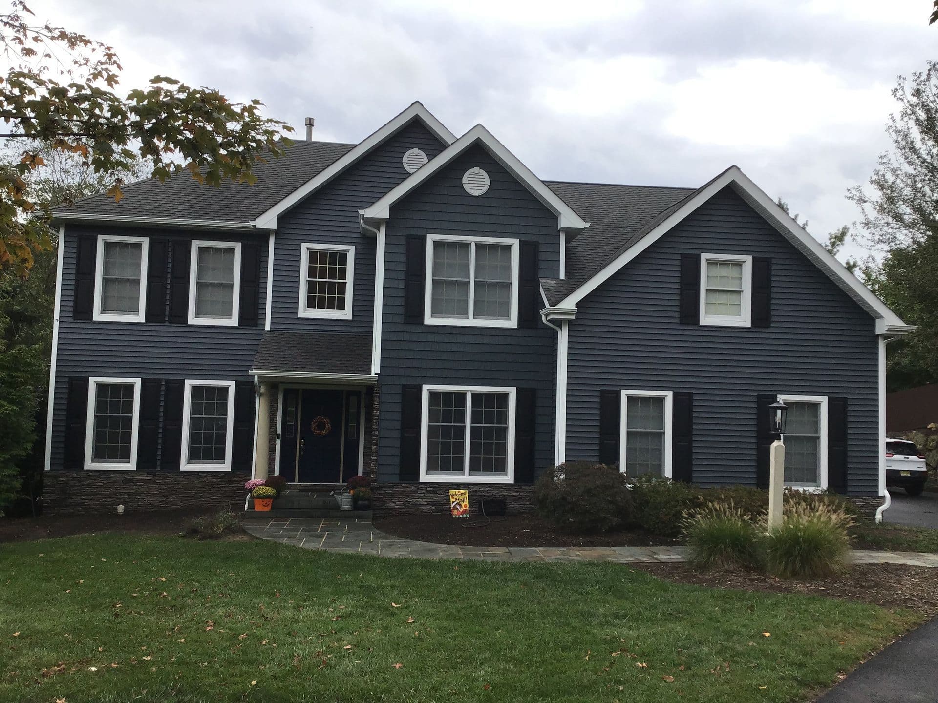 Superior Siding project — Siding rear elevation · deck and stair detail